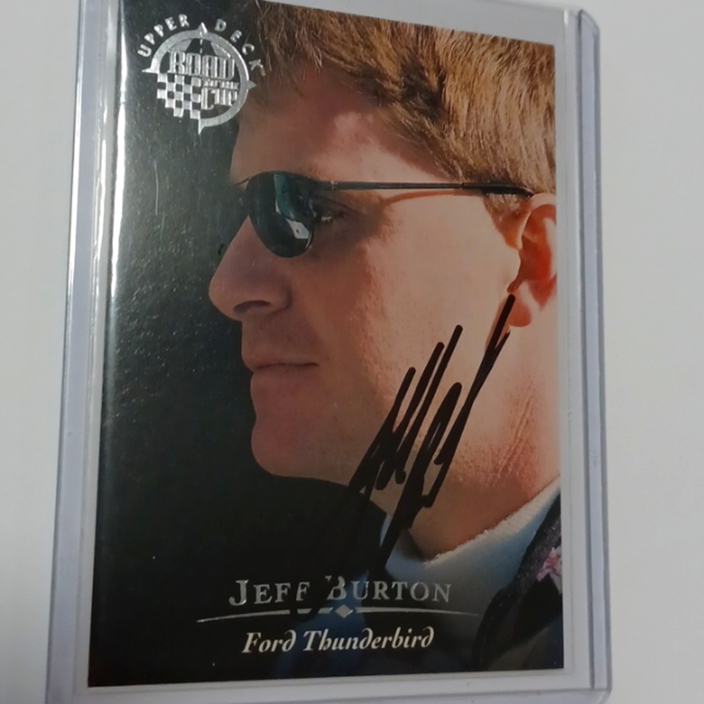 JEFF BURTON AUTO 1996 UPPER DECK ROAD TO THE CUP AUTOGRAPHS